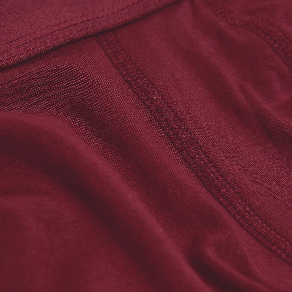 Burgundy Boxer Briefs 3-Pack close-up showing knit fabric seam.