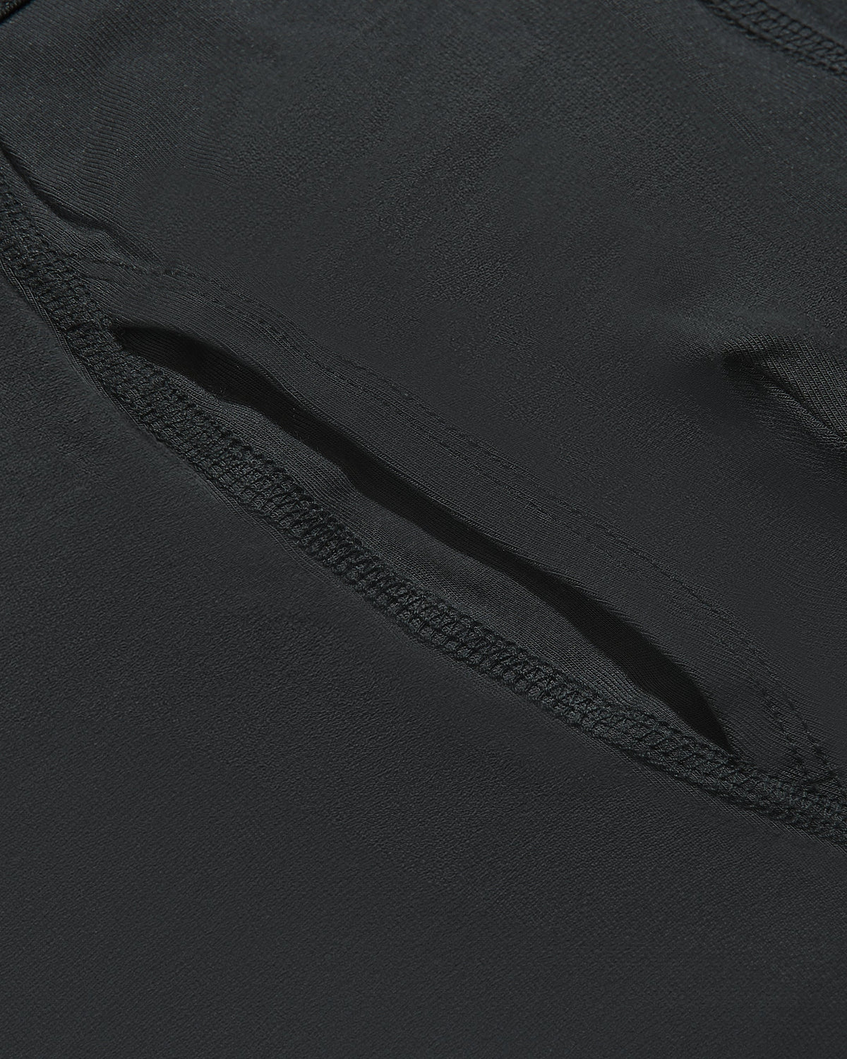 Carbon Boxer Trunks W/ Fly, close-up of fabric and seam.