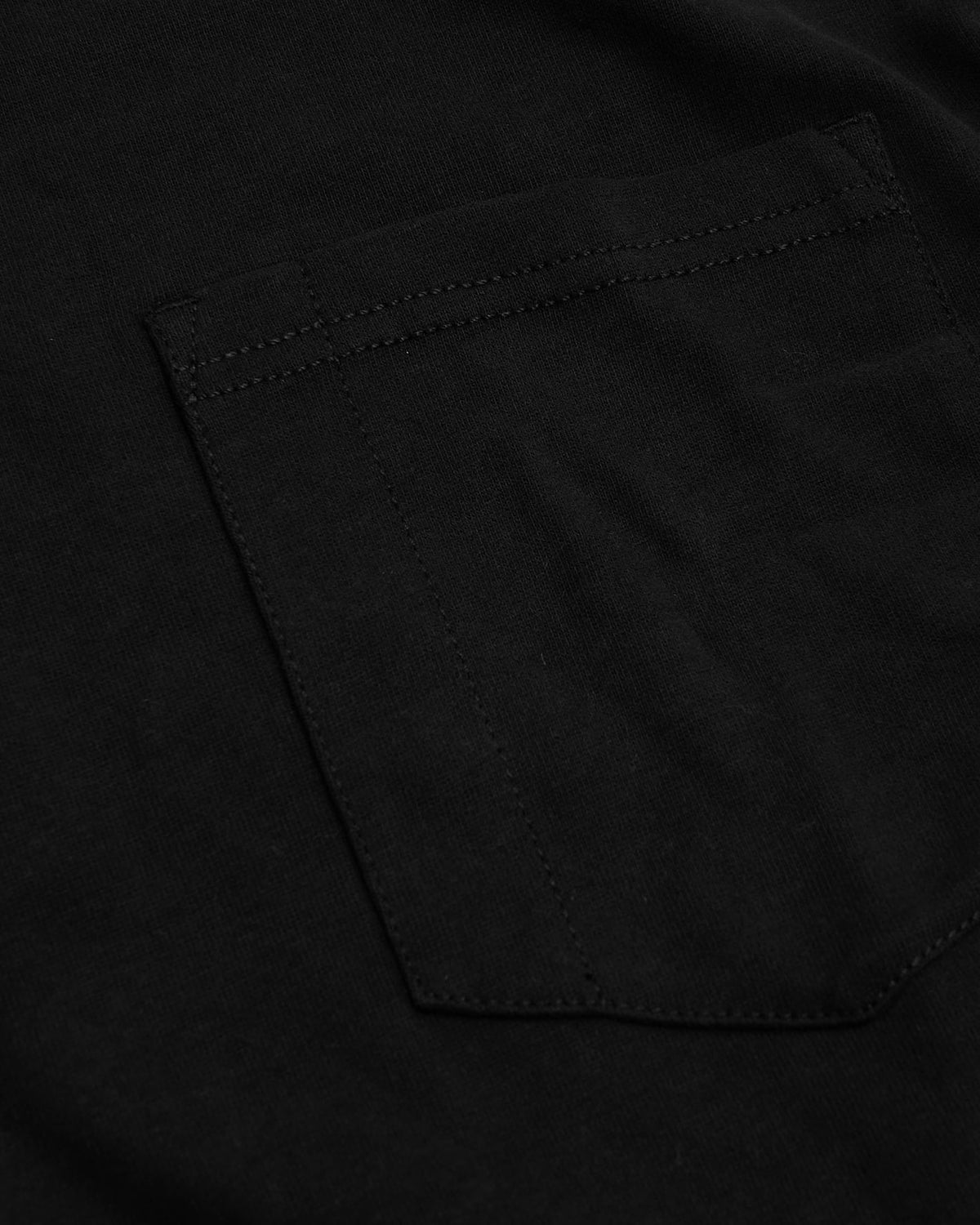 Black Tall Heavyweight Long Sleeve Pocket Crew