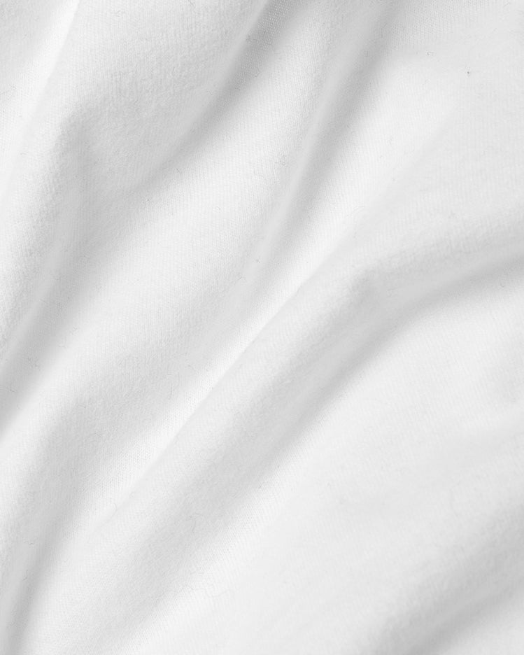 White Short Sleeve Tall Classic V-Neck 3-Pack, soft fabric, gentle folds.