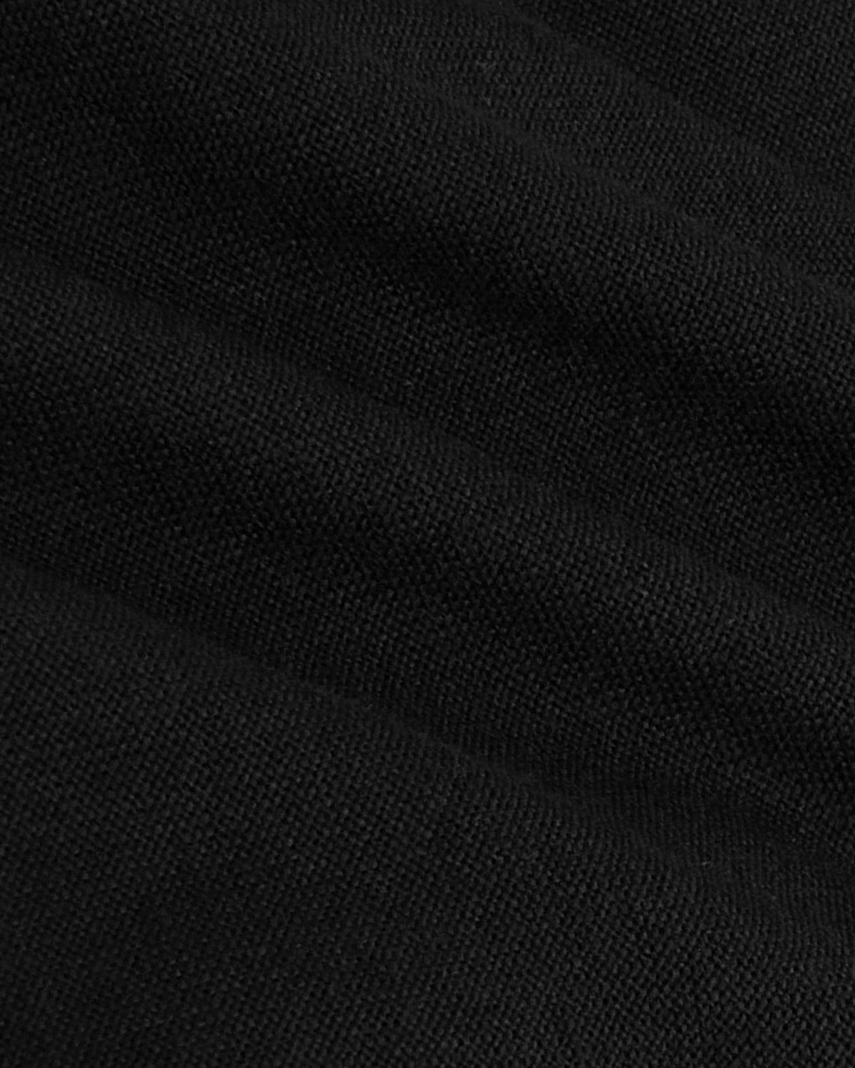 Close-up of Black Tall Active V-Neck fabric texture and folds.