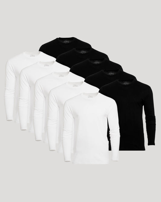 Classic Long Sleeve Crew Neck 10-Pack