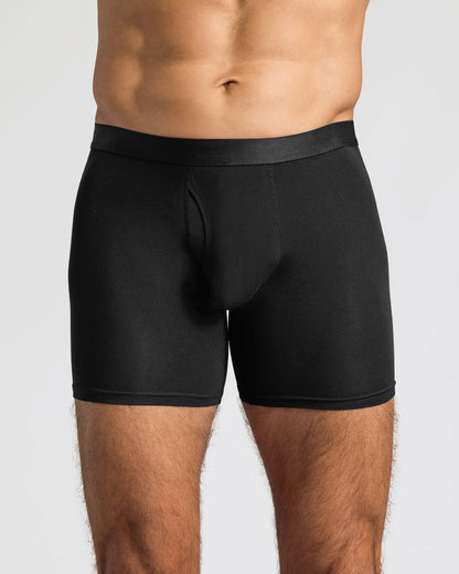Black Boxer Briefs W/ Fly 3-Pack