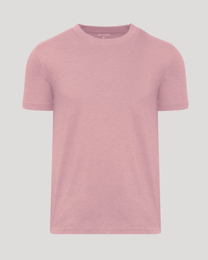 Light Heather Boysenberry Classic Crew Neck on light-gray background.