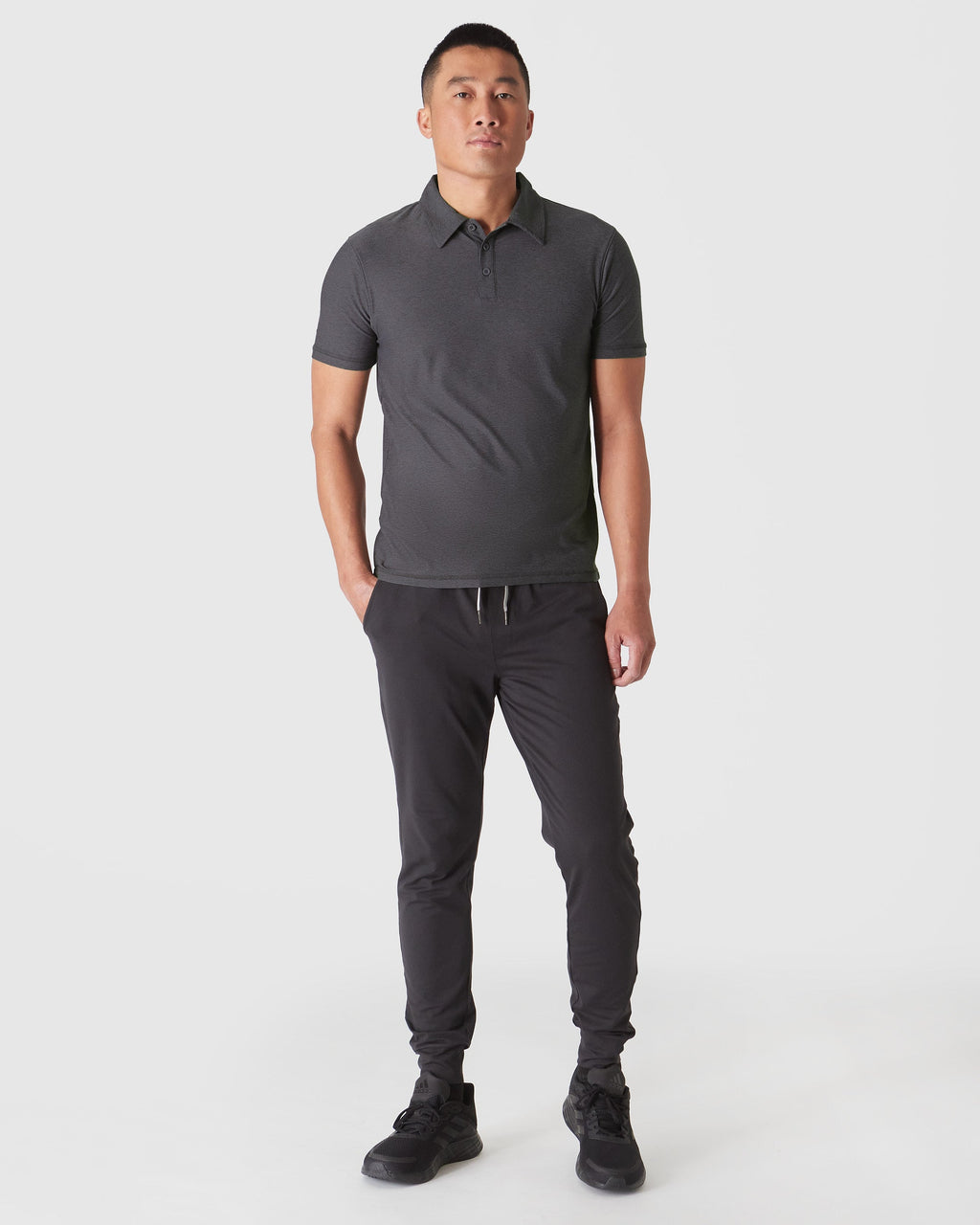 Dark Heather Tempest Active Polo 2.0