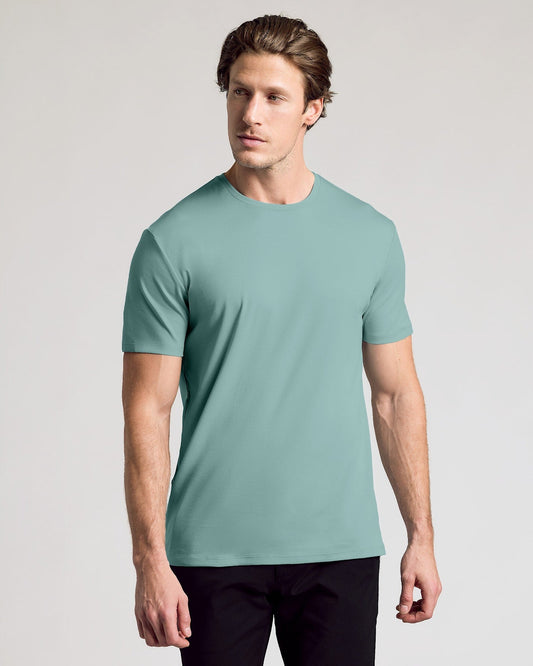 Stormy Sea Pima Cotton Blend Crew