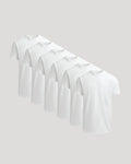 All White Heavyweight Curved Hem Crew 6-Pack