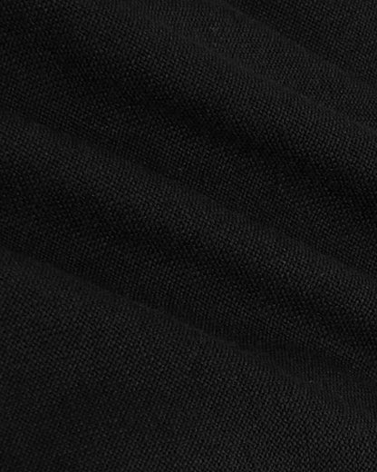 Black Active V-Neck fabric close-up, highlighting texture and fine weave.