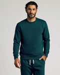 Emerald Fleece French Terry Pullover Crew Neck Sweatshirt