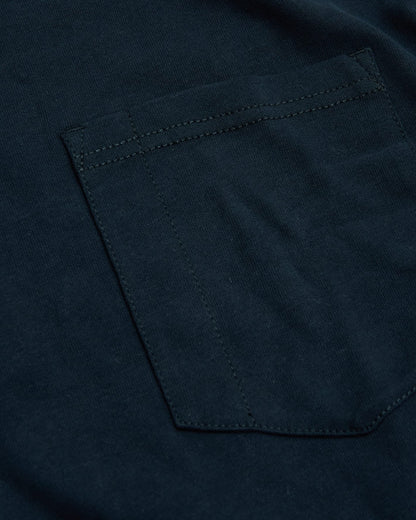 Navy Tall Heavyweight Long Sleeve Pocket Crew