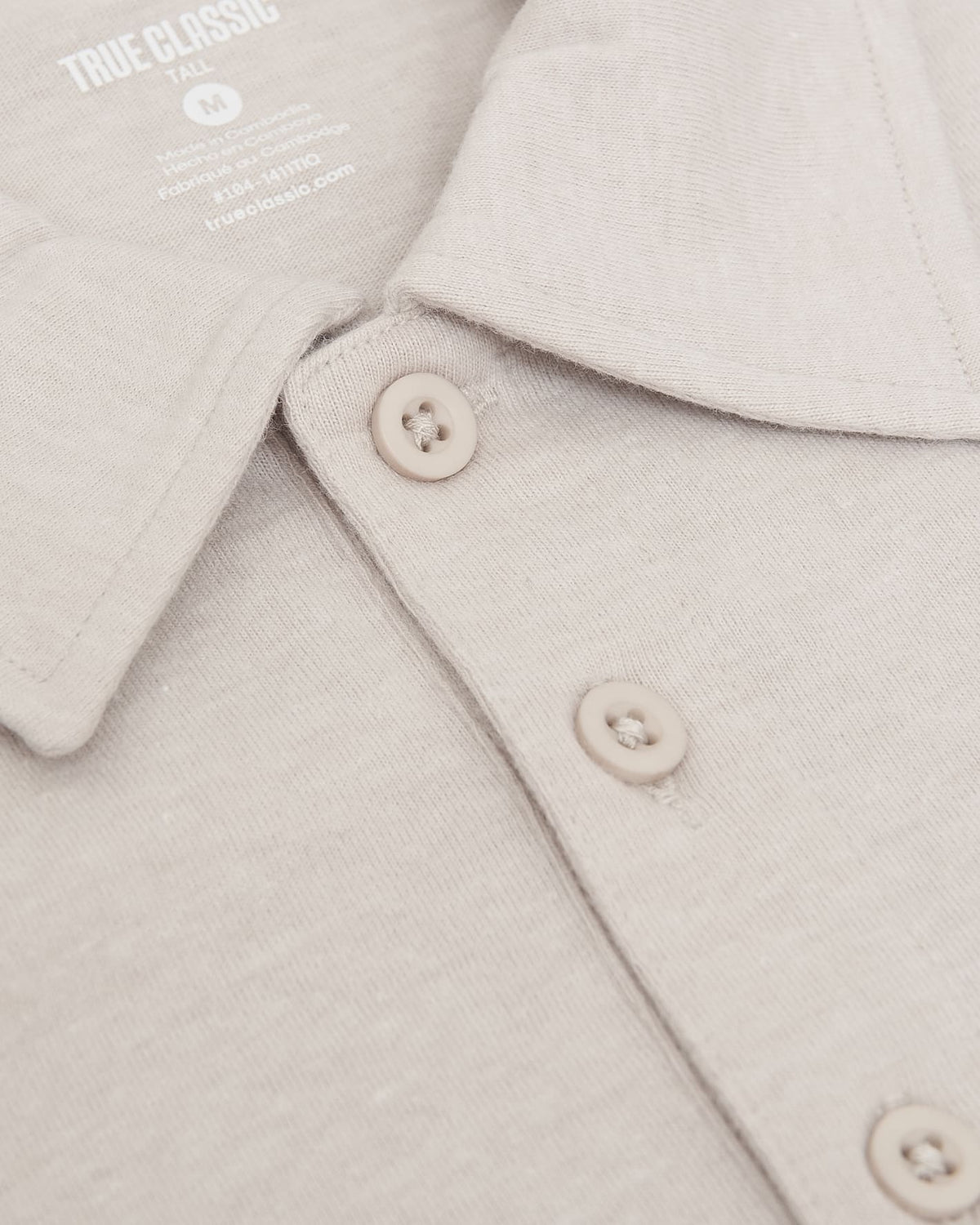 Oatmeal Short Sleeve Tall Polo