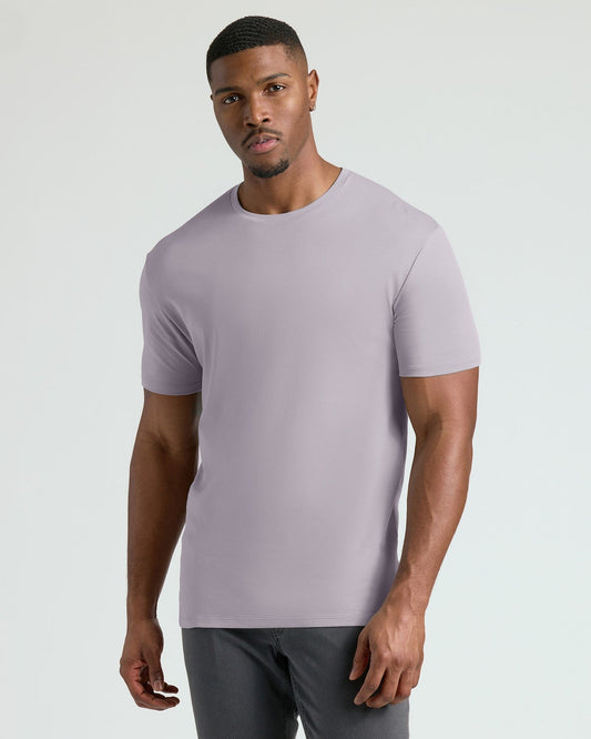 Minimal Gray Tall Pima Cotton Blend Crew