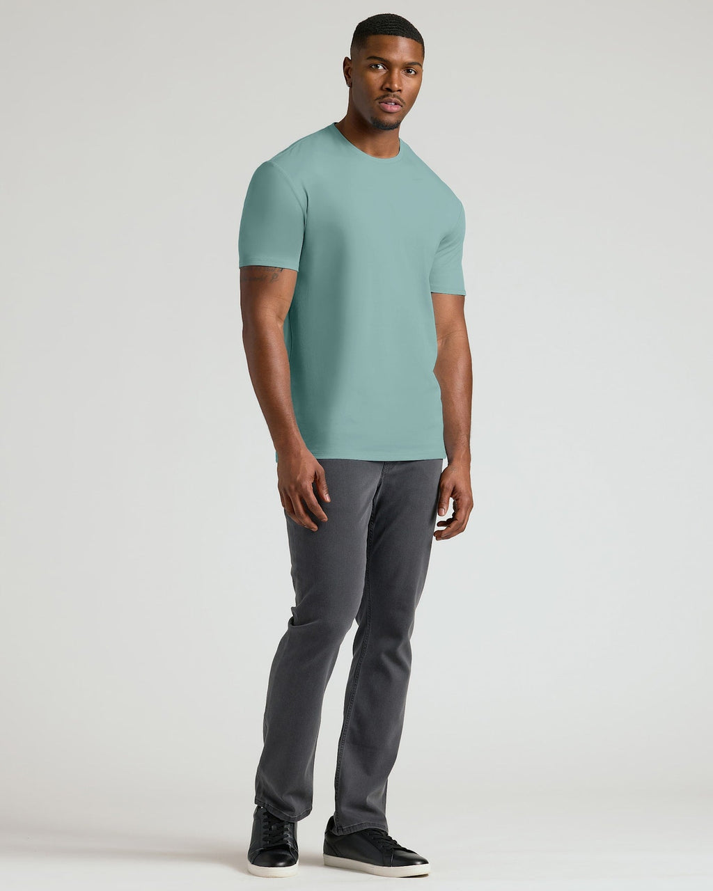 Stormy Sea Tall Pima Cotton Blend Crew