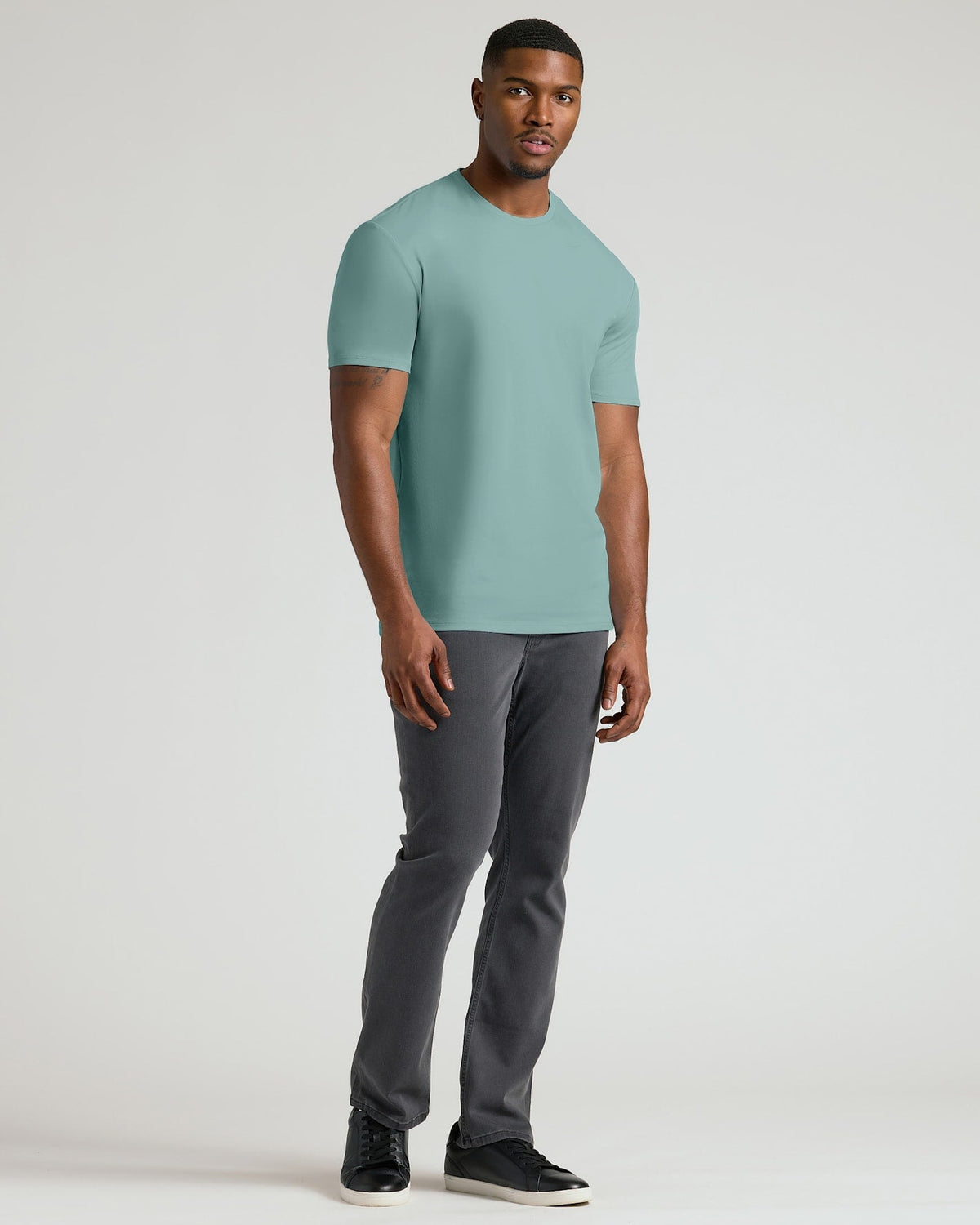 Stormy Sea Tall Pima Cotton Blend Crew
