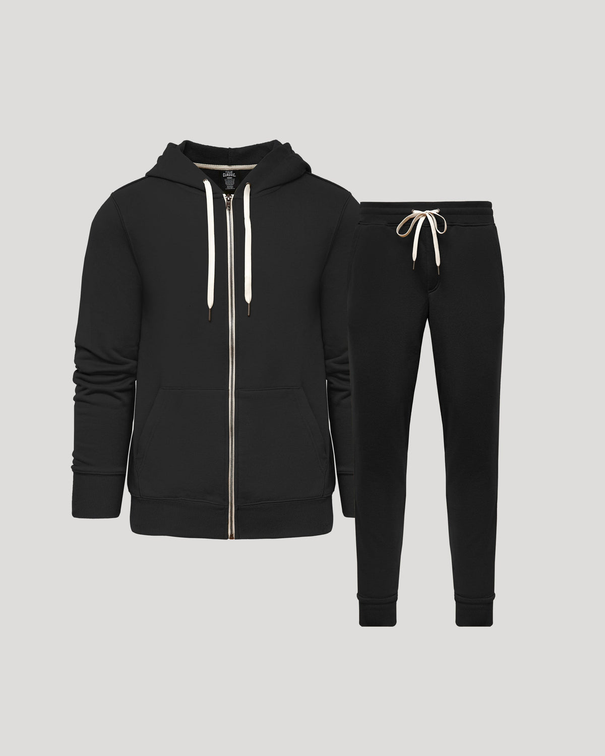 Black Full Zip Fleece Hoodie & Jogger 2-Pack