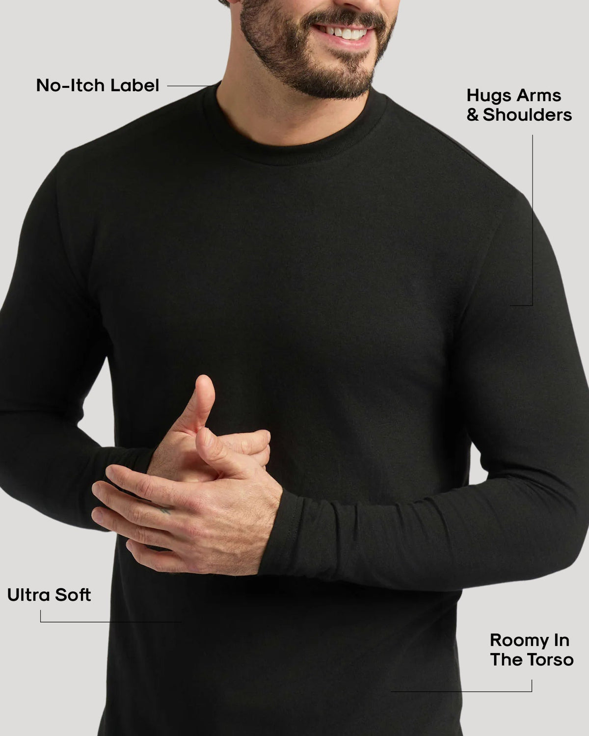 Long Sleeve Crews 3-Pack