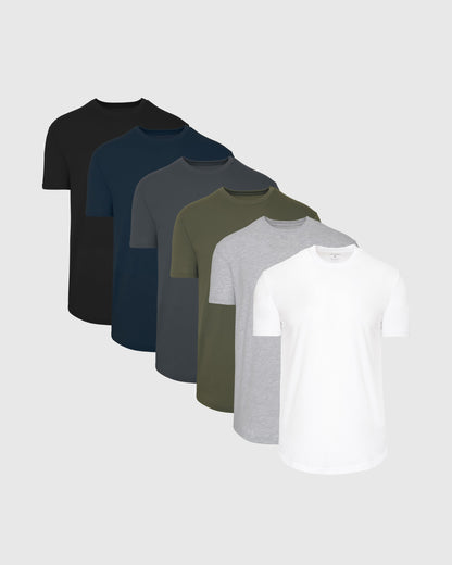 The Staple Curved Hem Classic Crew Neck 6-Pack