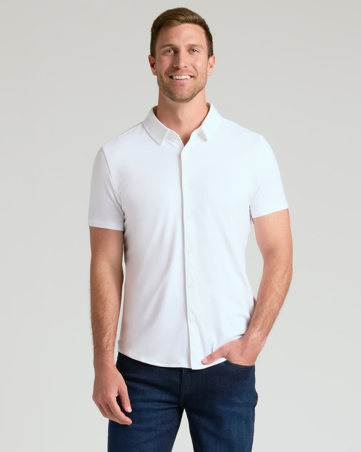 Black & White Short Sleeve Comfort Knit Shirt 2-Pack
