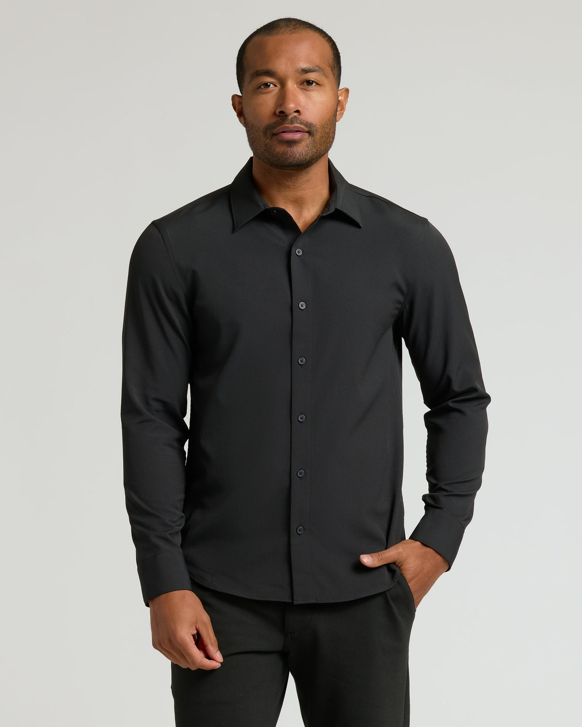 Black & White Long Sleeve Performance Dress Shirt 2-Pack
