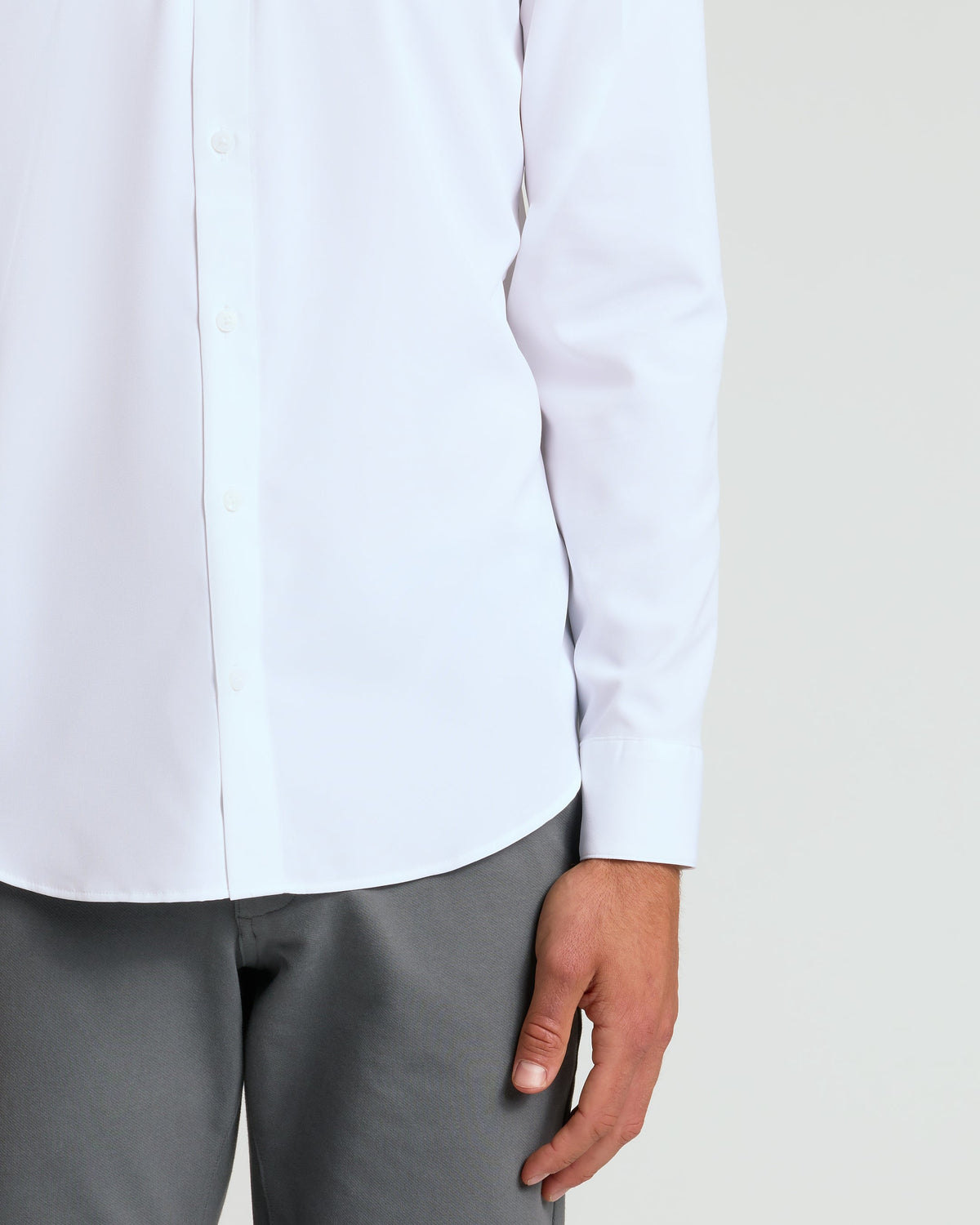 All White Long Sleeve Performance Dress Shirt 2-Pack
