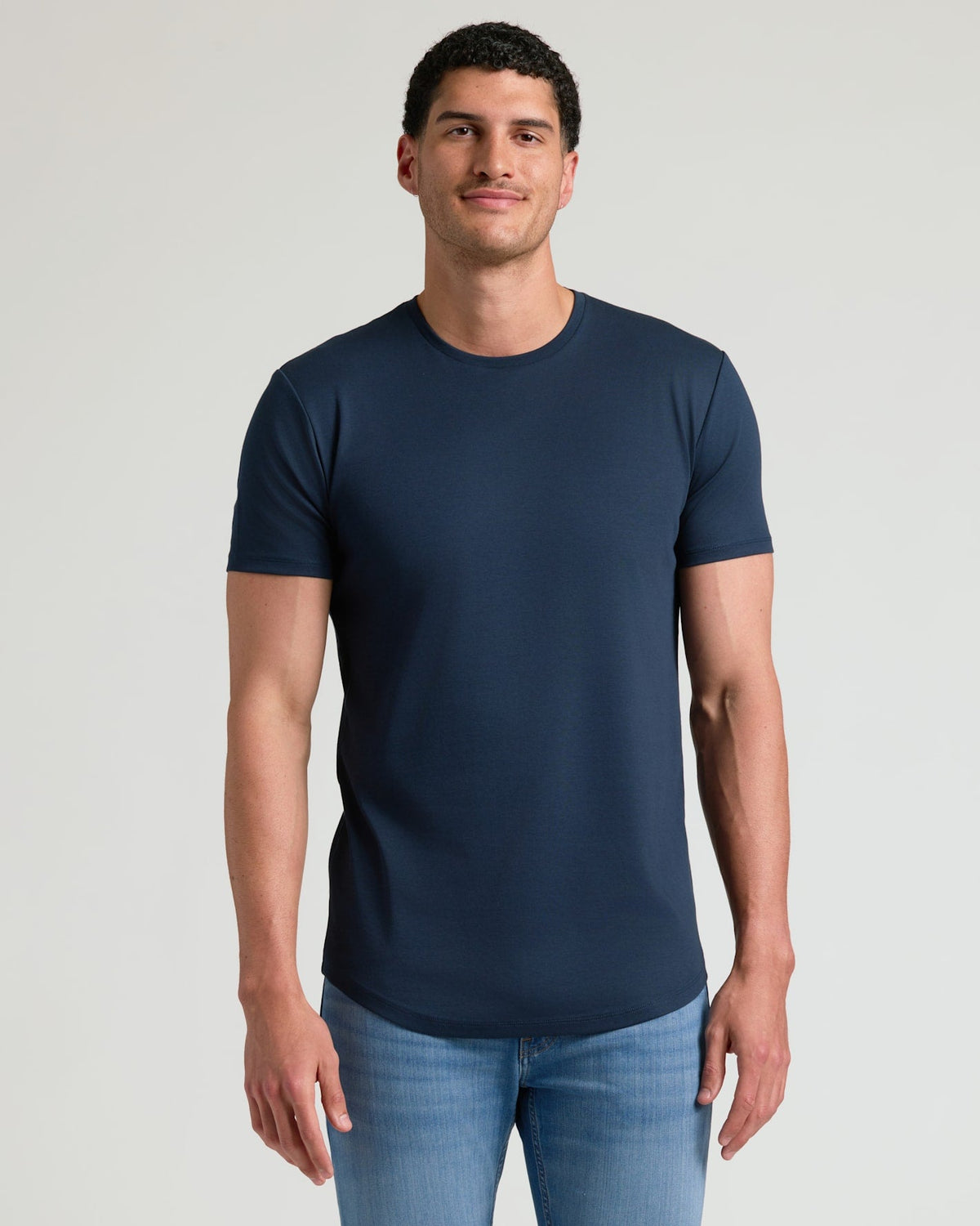 Tall Pima Cotton Blend Curved Hem Crew 4-Pack