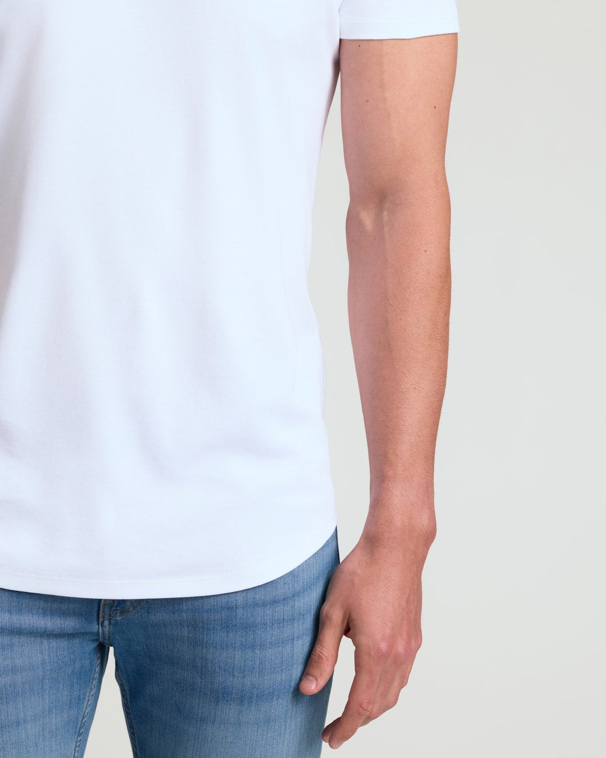 Tall Pima Cotton Blend Curved Hem Crew 2-Pack