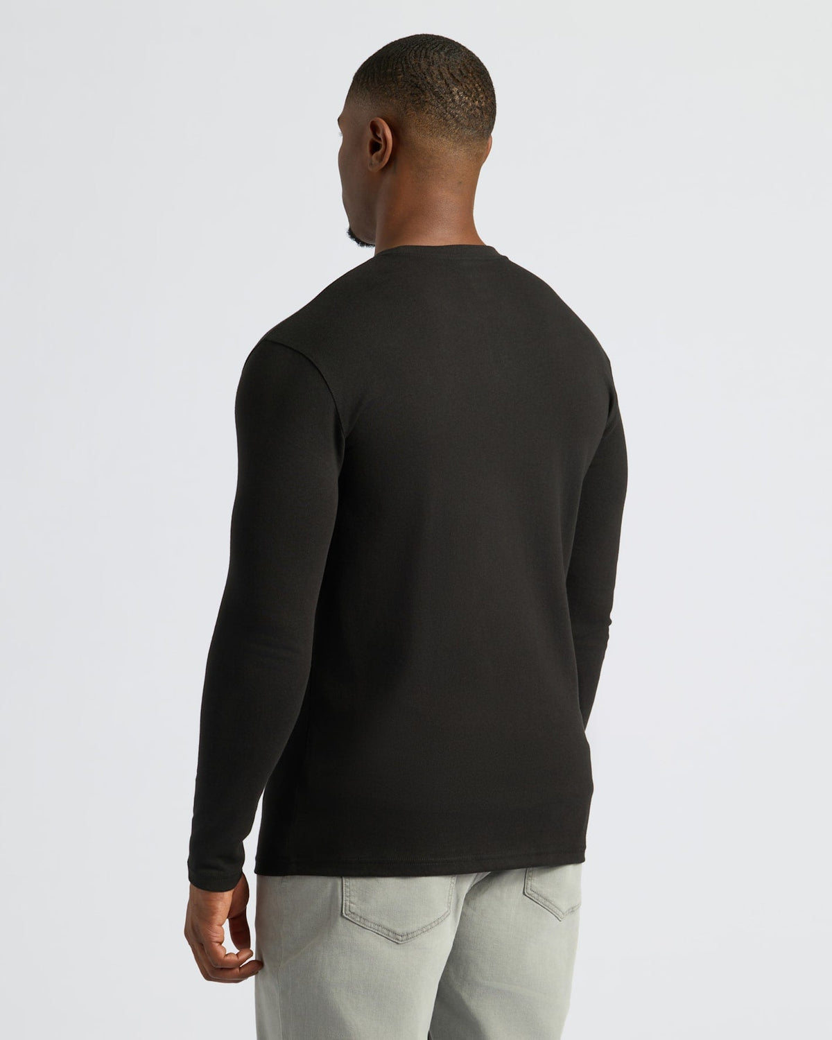 Black & Carbon Tall Heavyweight Long Sleeve Pocket Crew 4-Pack