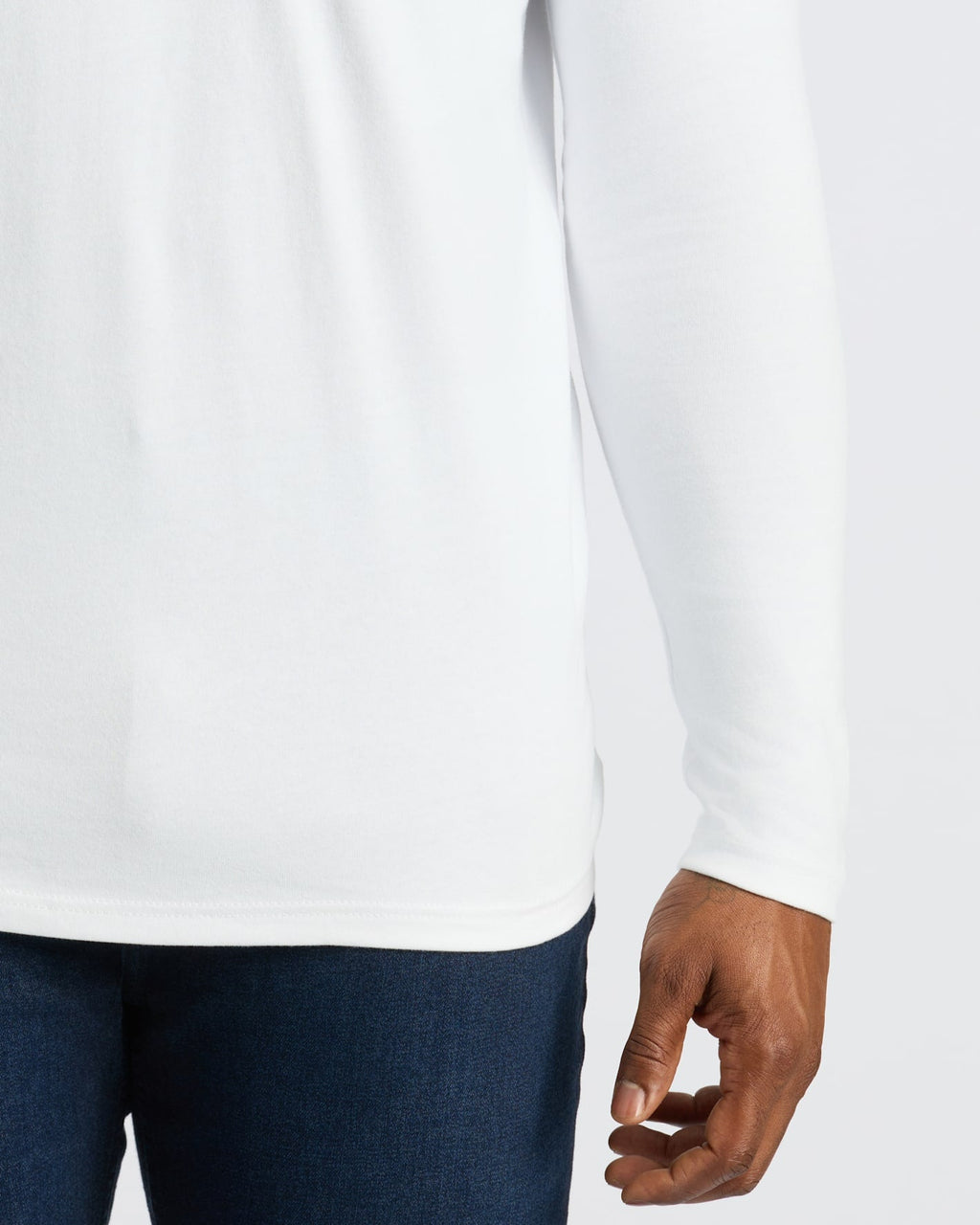 White Tall Heavyweight Long Sleeve Pocket Crew 2-Pack