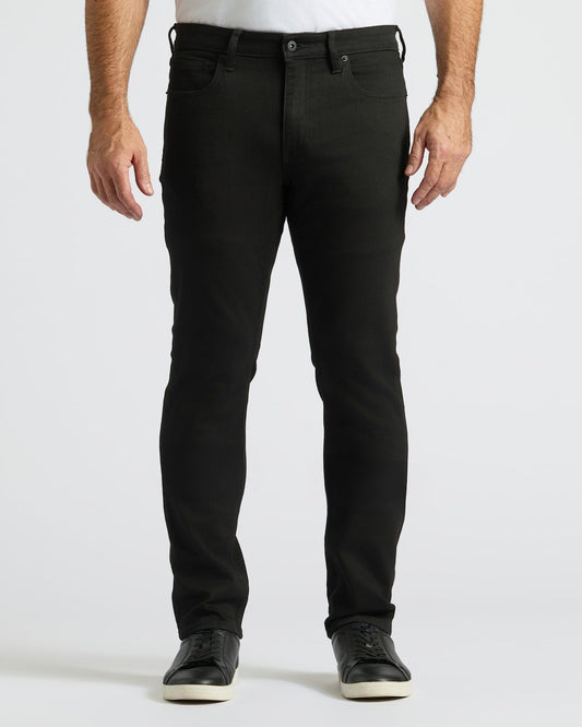 Black Wash Straight Comfort Stretch Jeans