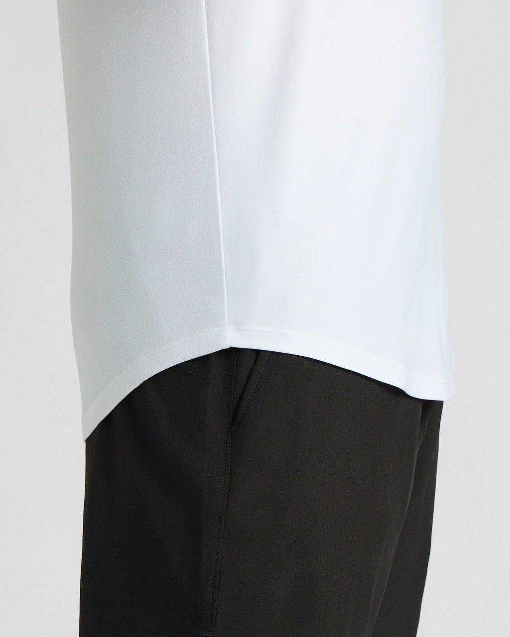All White Active Curved Hem Crew 3-Pack